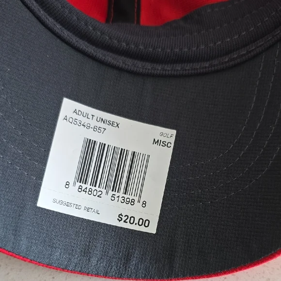 Nike Red Sports Cap with White Swoosh - Picture 5 of 5
